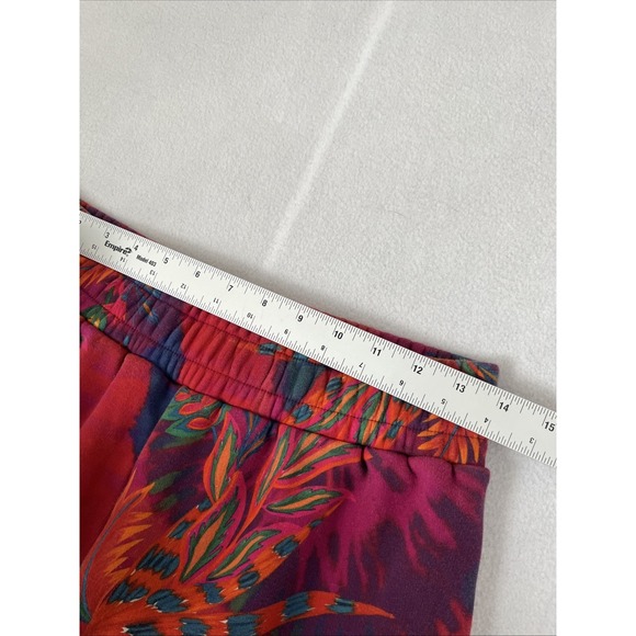 Farm Rio Jungle Tie Dye Tropical Joggers Sweatpants Red Purple Size Medium - Picture 7 of 9